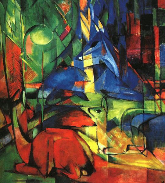 Franz Marc Deer in the Forest II china oil painting image